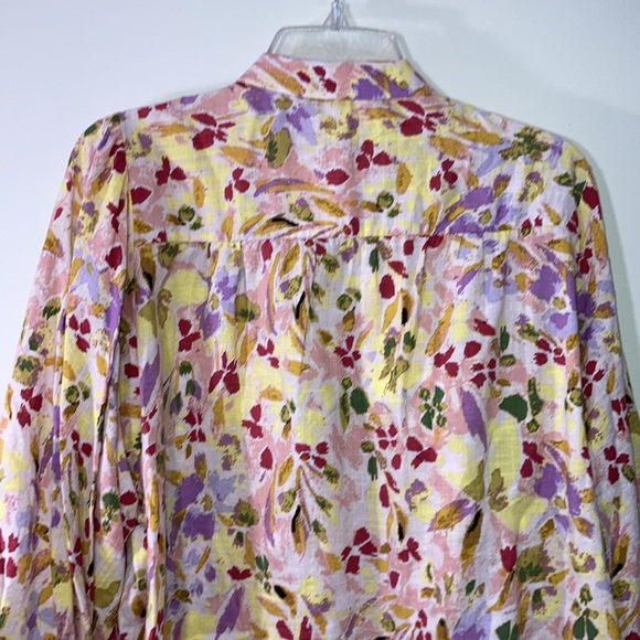 LC Lauren Conrad button down floral print top XXL - Picture 16 of 17